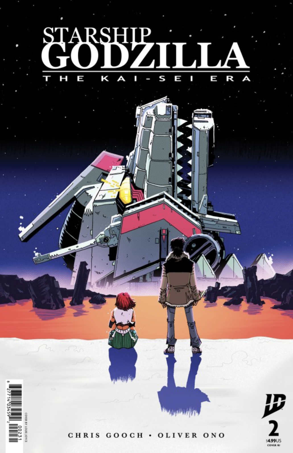 STARSHIP GODZILLA THE KAI-SEIERA 827714 034592 525 COVER BY LOUIE JOYCE CHRIS GOOCH . OLIVER ONO B 22 $4.99US COVER R