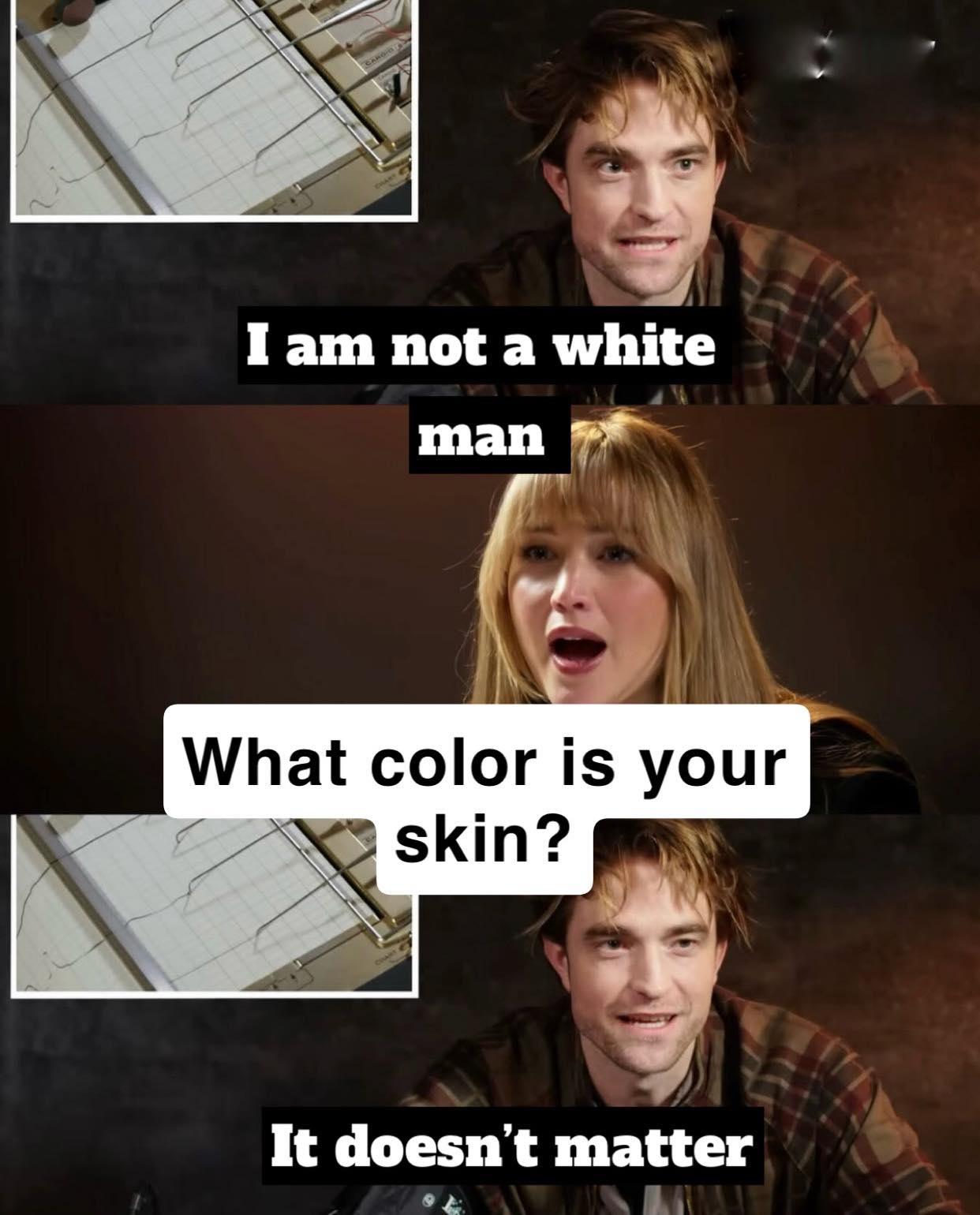 A "meme":https://knowyourmeme.com/memes/memes shared in the 📚Twilight Shitposting💿 "Facebook":https://knowyourmeme.com/memes/sites/facebook-meta group, referencing the White Robert Pattinson meme.