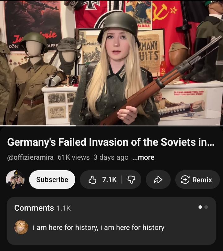rie ZN KÖN AFFE ehrmach АНА ЗАПАД! RMANY UITS Germany's Failed Invasion of the Soviets in... @offizieramira 61K views 3 days ago ...more Subscribe 7.1K Comments 1.1K i am here for history, i am here for history Remix