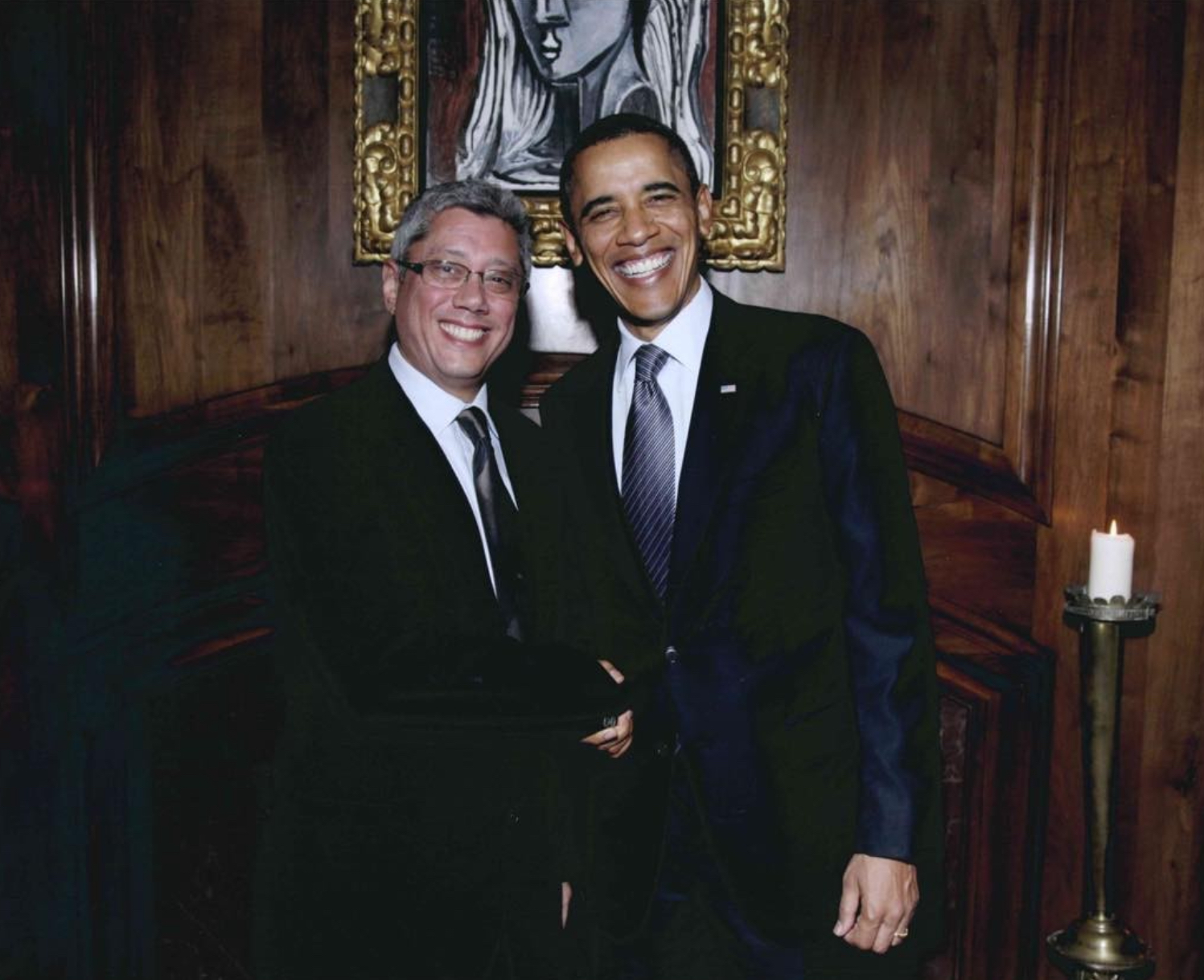 Barack Obama with Dean Devlin
