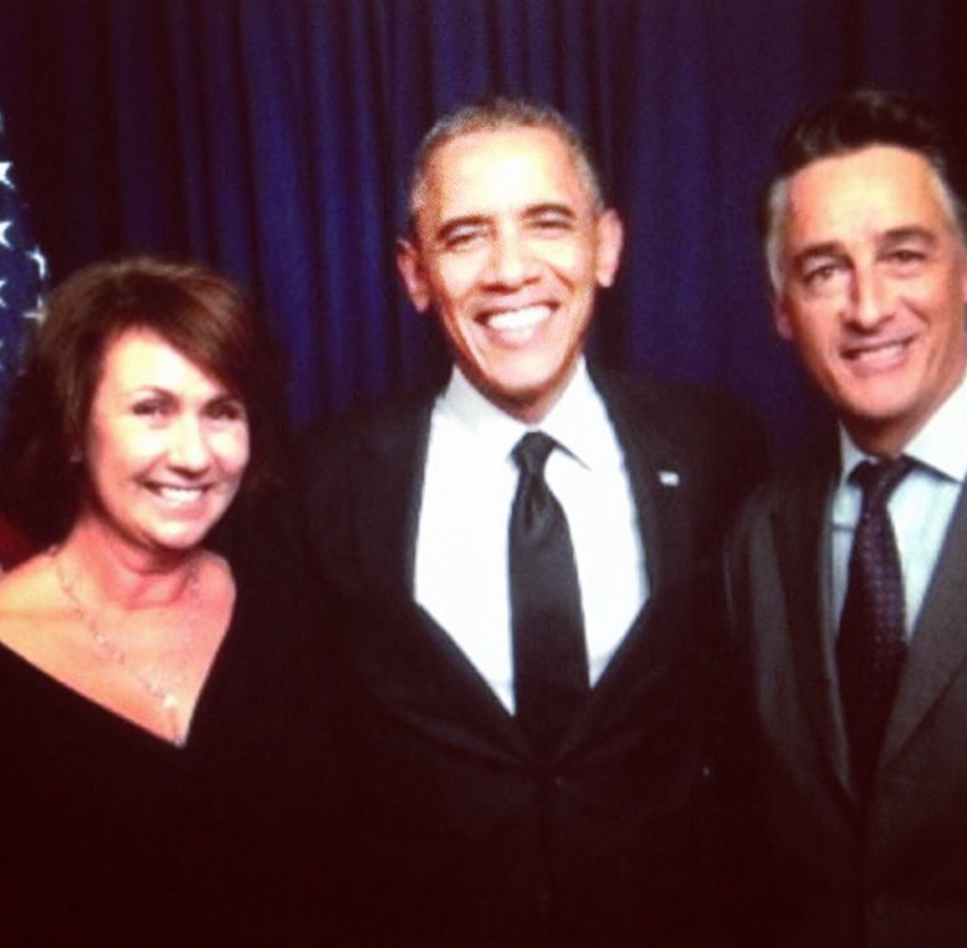 Barack Obama with Ute Emmerich (Roland Emmerichs sister)