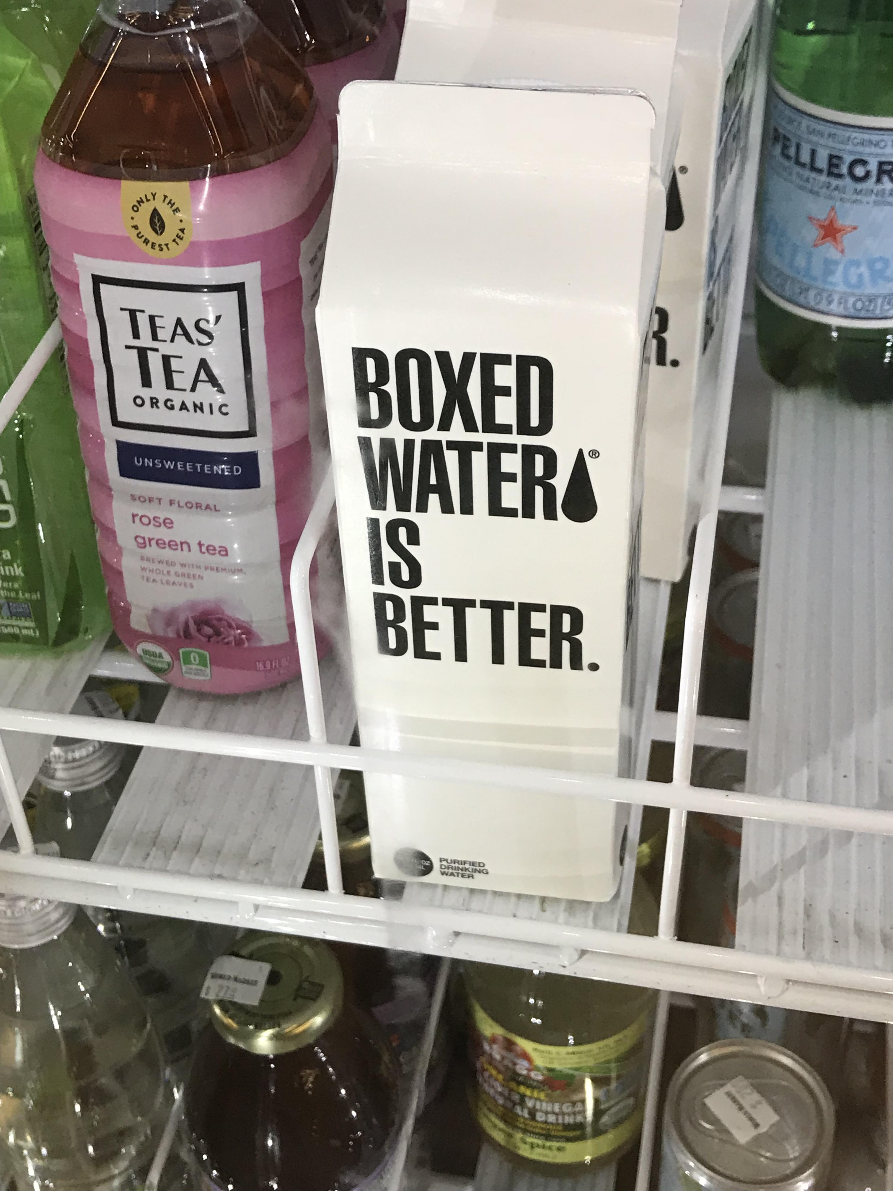 ink the Leaf ONLY THE PUREST TEA TEAS TEA ORGANIC UNSWEETENED SOFT FLORAL rose green tea BREWED WITH PREMIUM. WHOLE GREEN TEA LEAVES BOXED WATER IS R. BETTER. SAN MELLEGRINO PELLEGR G NATURAL MINER LLEGR 090215 600 will USUA 0 16.9 FL 02 $279 OZ AL PURIFIED DRINKING WATER VINEGA AL DRINK $ 201