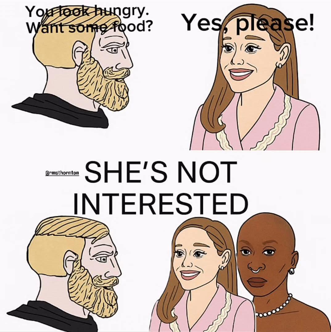 You look hungry. Want some food? Yes, please! Grmsthornton SHE'S NOT INTERESTED