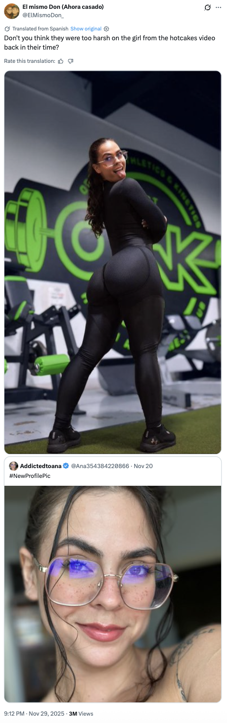 A "quote-tweet":https://knowyourmeme.com/memes/quote-retweets-qrts about Addictedtoana having an "OF":https://knowyourmeme.com/memes/sites/onlyfans account and having gone on a physical fitness journey since her "cringe":https://knowyourmeme.com/memes/cringe "IHOP Dance":https://knowyourmeme.com/memes/addictedtoana-ihop-dance-were-all-the-person-at-the-next-table "TikTok":https://knowyourmeme.com/memes/sites/tiktok video.