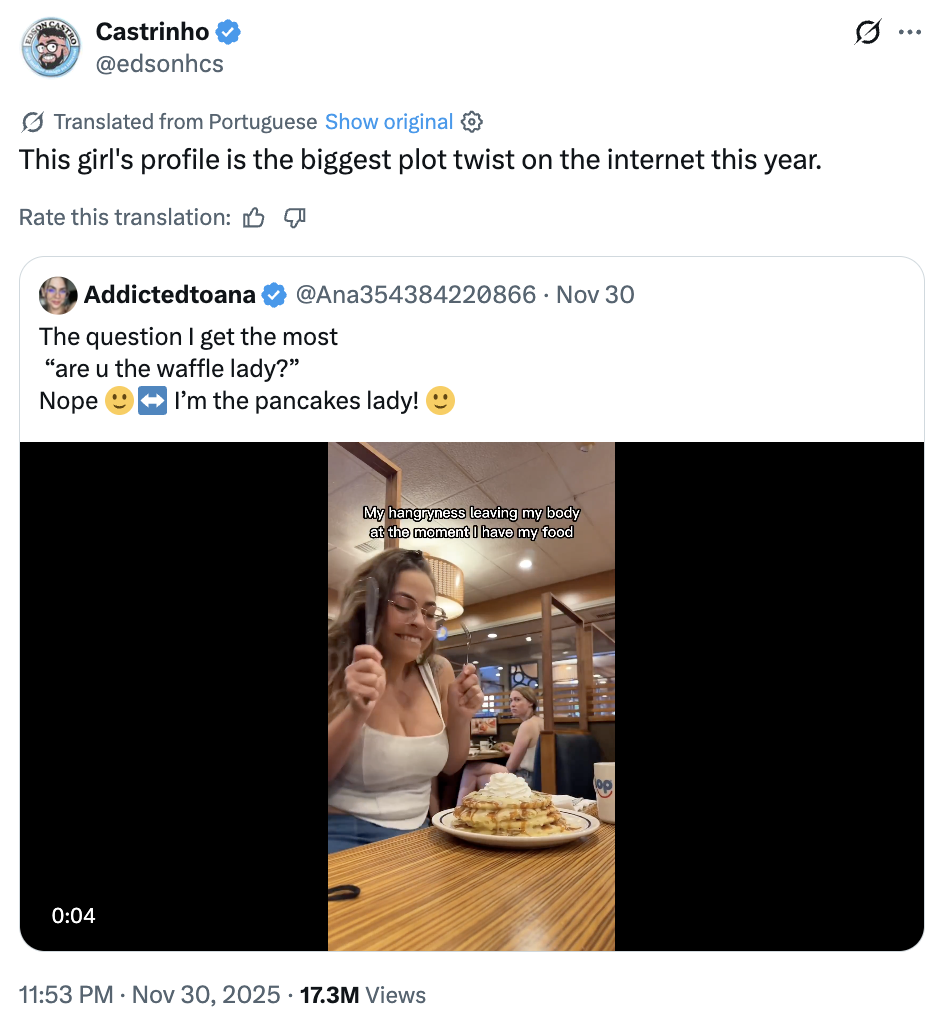 A "quote-tweet":https://knowyourmeme.com/memes/quote-retweets-qrts about Addictedtoana having an "OF":https://knowyourmeme.com/memes/sites/onlyfans account and having gone on a physical fitness journey since her "cringe":https://knowyourmeme.com/memes/cringe "IHOP Dance":https://knowyourmeme.com/memes/addictedtoana-ihop-dance-were-all-the-person-at-the-next-table "TikTok":https://knowyourmeme.com/memes/sites/tiktok video.