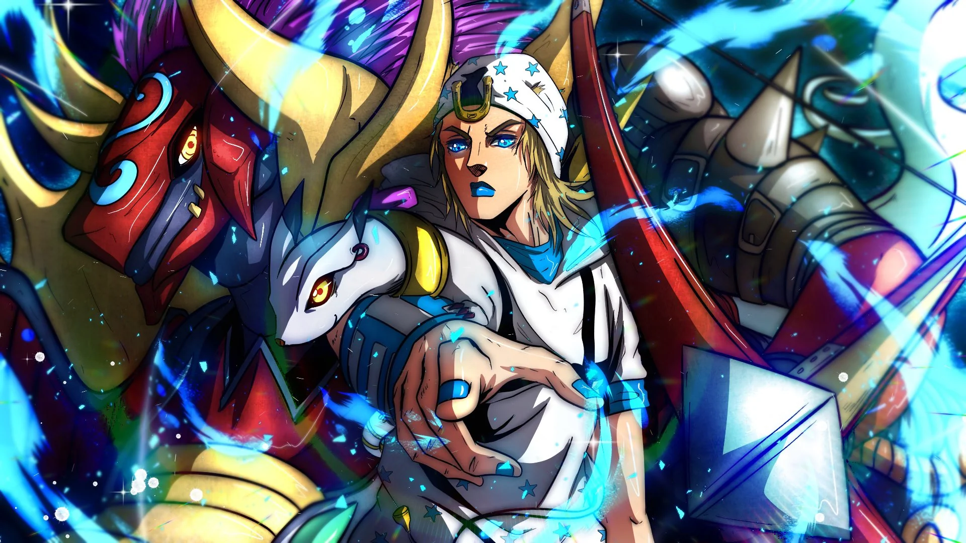 Jojo x Digimon art by u/heythatguyal | /r/ShitPostCrusaders/