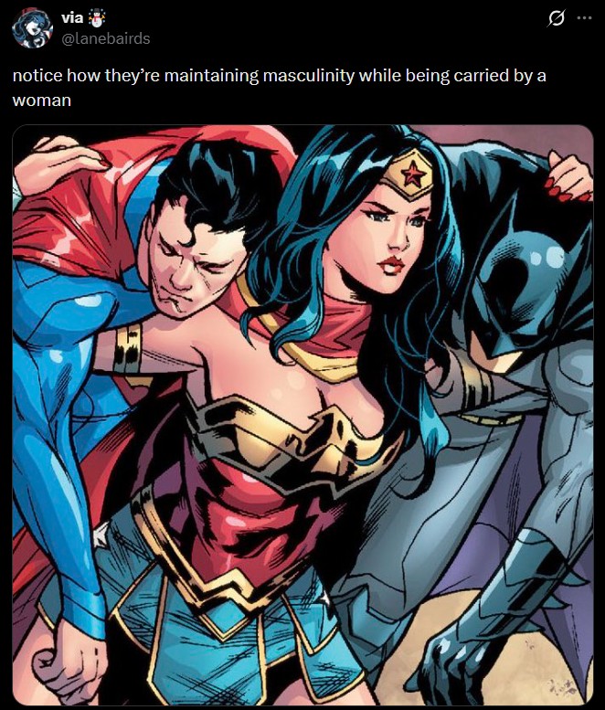 B via @lanebairds notice how they're maintaining masculinity while being carried by a woman
