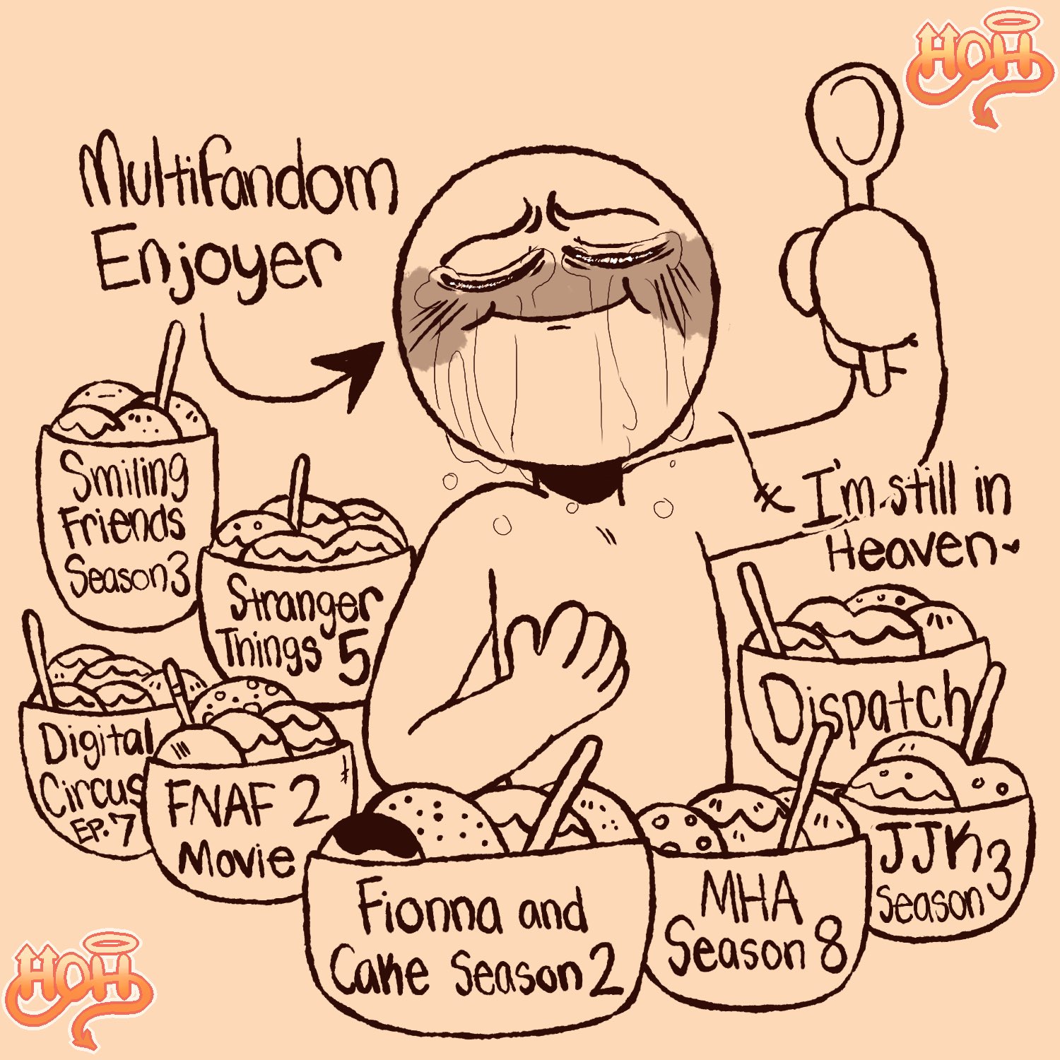 Multifandom Enjoyer HOM Smiling Friends * I'm still in Heaven- Season3 Stranger Things 5 Digital Dispatch rcus FNAF 2 EP.7 Movie JJK2 Fionna and How Cane Season 2 MHA Season 8 Season
