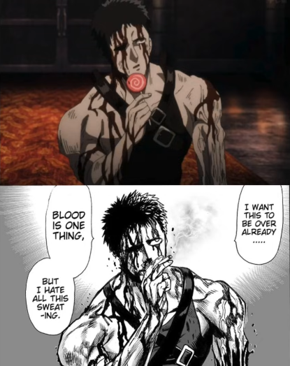 BLOOD IS ONE THING, I WANT THIS TO BE OVER ALREADY BUT I HATE ALL THIS SWEAT -ING.