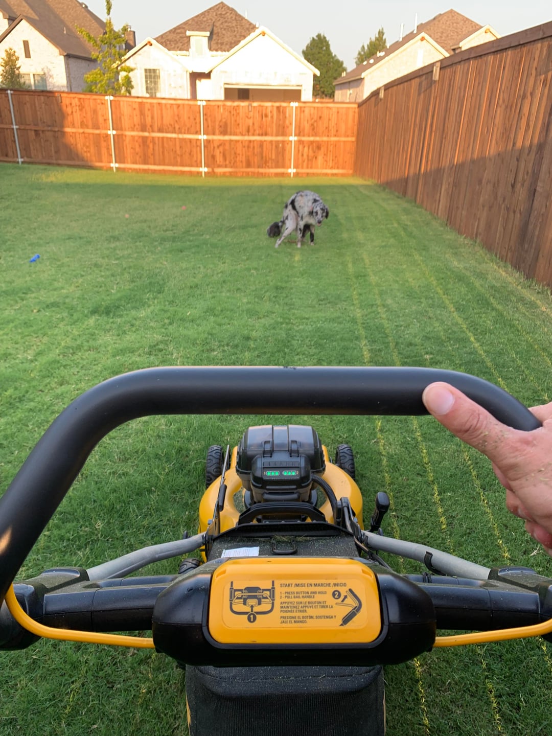 LOOD AND START/MISE EN MARCHE ANICIO 1-PRESS BUTTON AND WOLD 2-PILL BAR HANDLE APPUYEZ SUR LE BOUTON ET MAINTENEZ APPUYE ET TIRER LA POIGNÉE ETRIER PRESIONE EL BOTÓN, SOSTENGA Y JALE EL MANGO