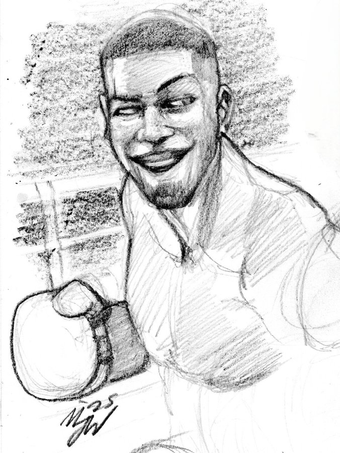Anthony Joshua smiling fan art | Anthony Joshua Smiling at Jake Paul ...