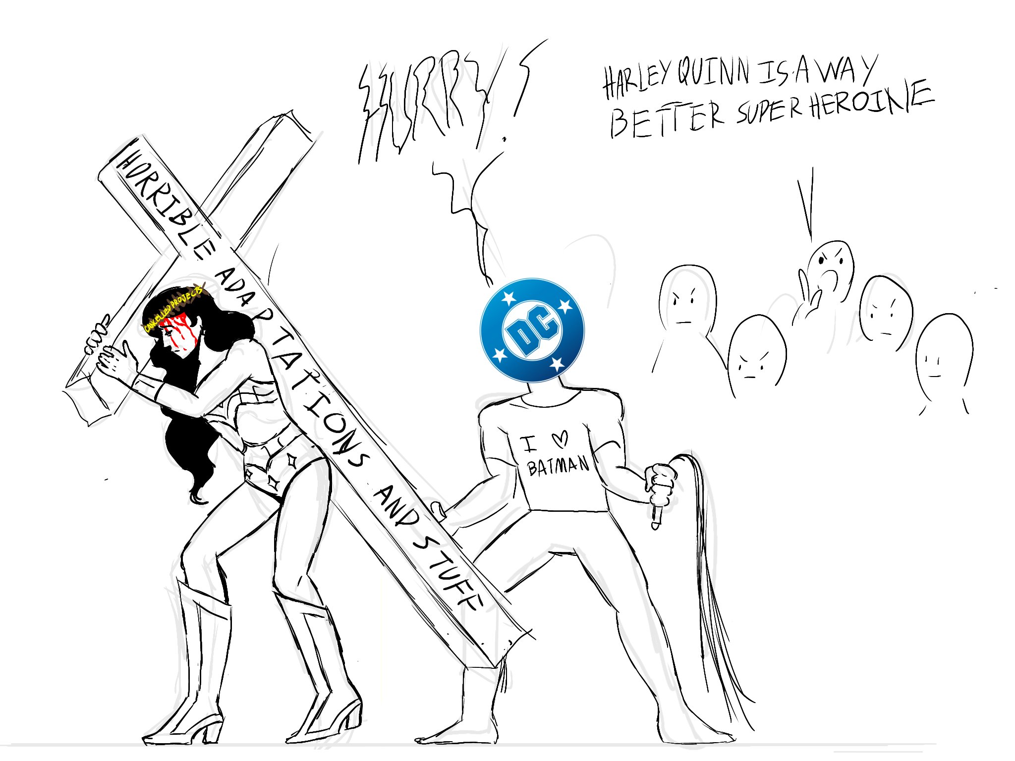 20000 CANCELLED PROJECTS HURRY'S HORRIBLE ADAPTATIONS AND STUFF DC I ♡ BATMAN HARLEY QUINN IS A WAY BETTER SUPER HEROINE