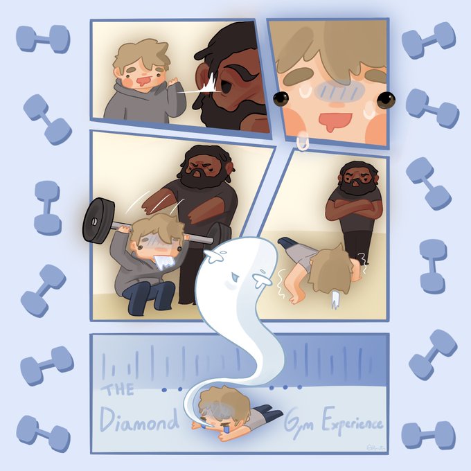 A comic about the diamond gym experience.