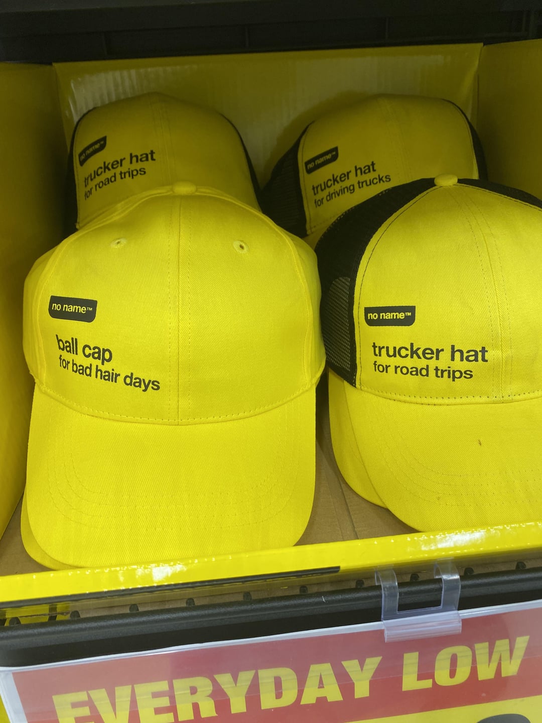 name trucker hat for road trips no name trucker hat for driving trucks no name™ ball cap for bad hair days no name™ trucker hat for road trips FVERYDAY LOW