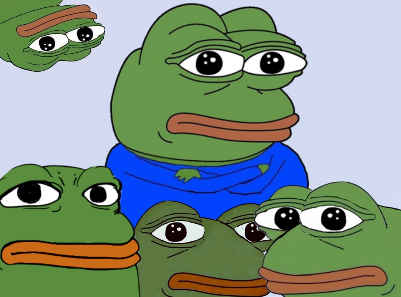 Five pepes looking at you