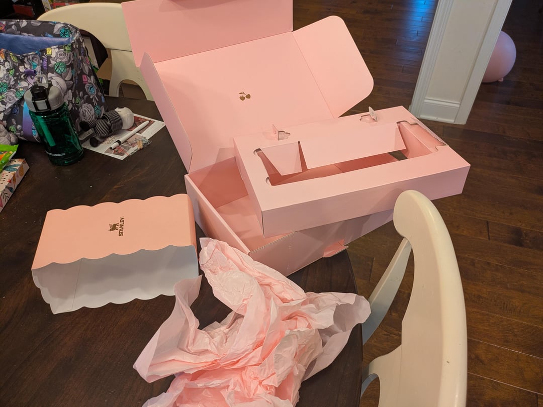 All the packaging for a cup