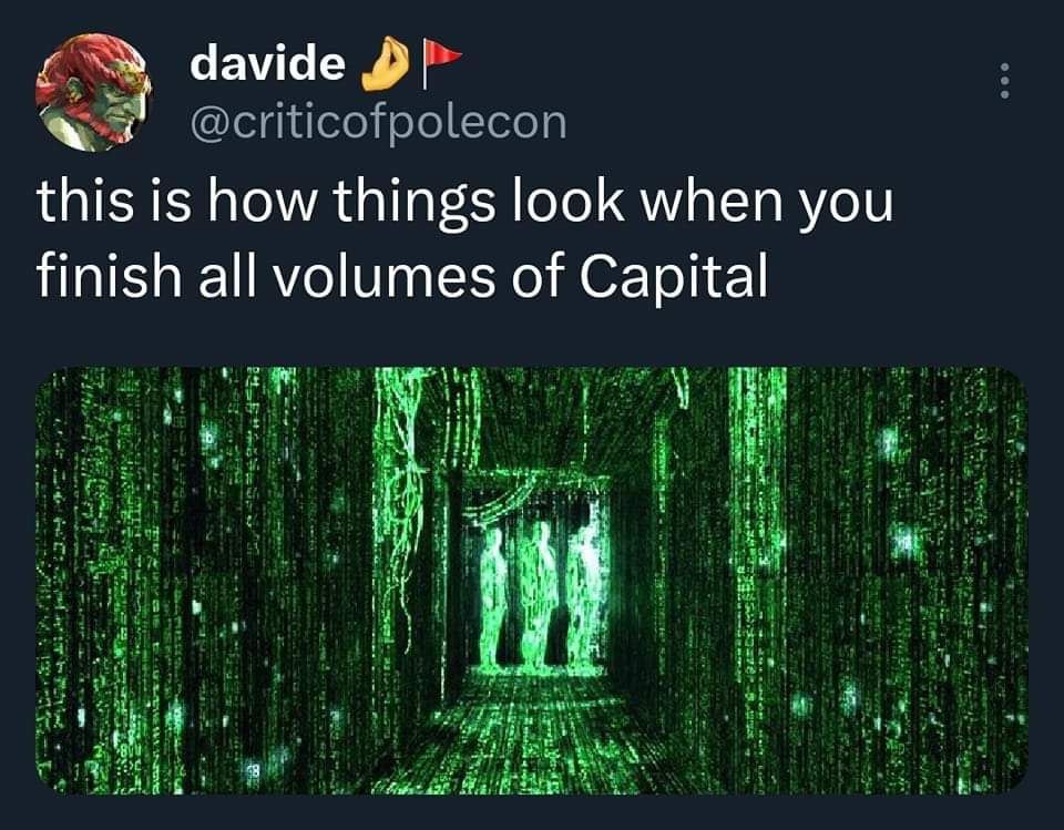 davide @criticofpolecon this is how things look when you finish all volumes of Capital