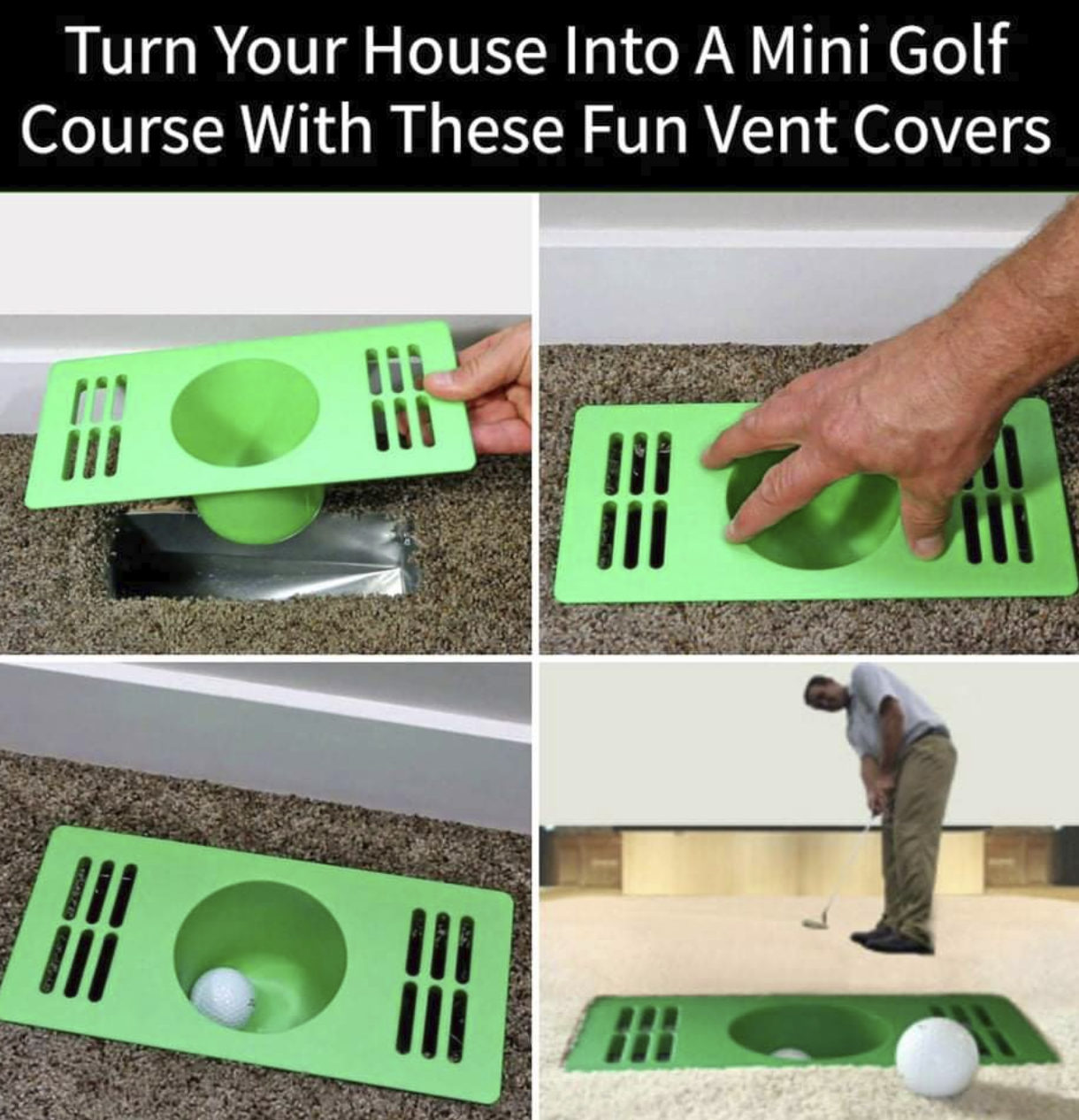 Turn Your House Into A Mini Golf Course With These Fun Vent Covers BBB