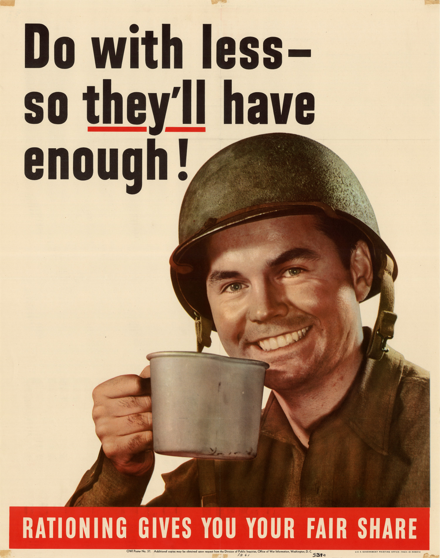A WWII poster about rationing.