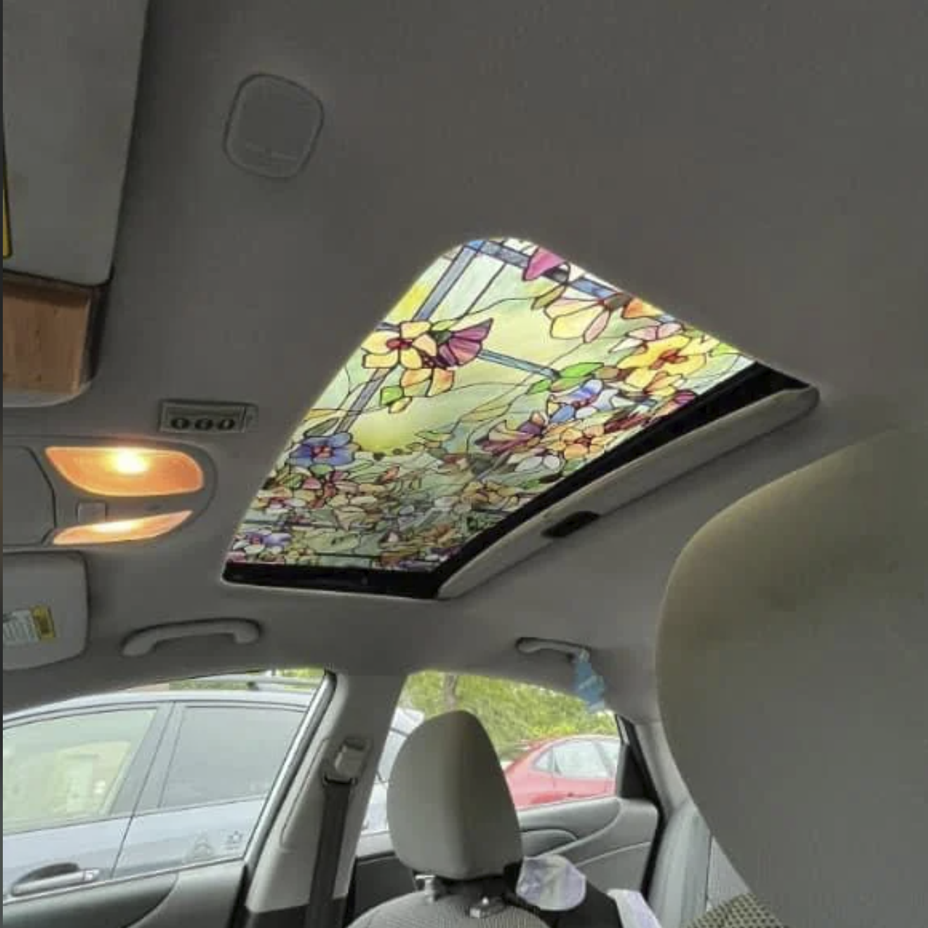 Stained glass sunroof