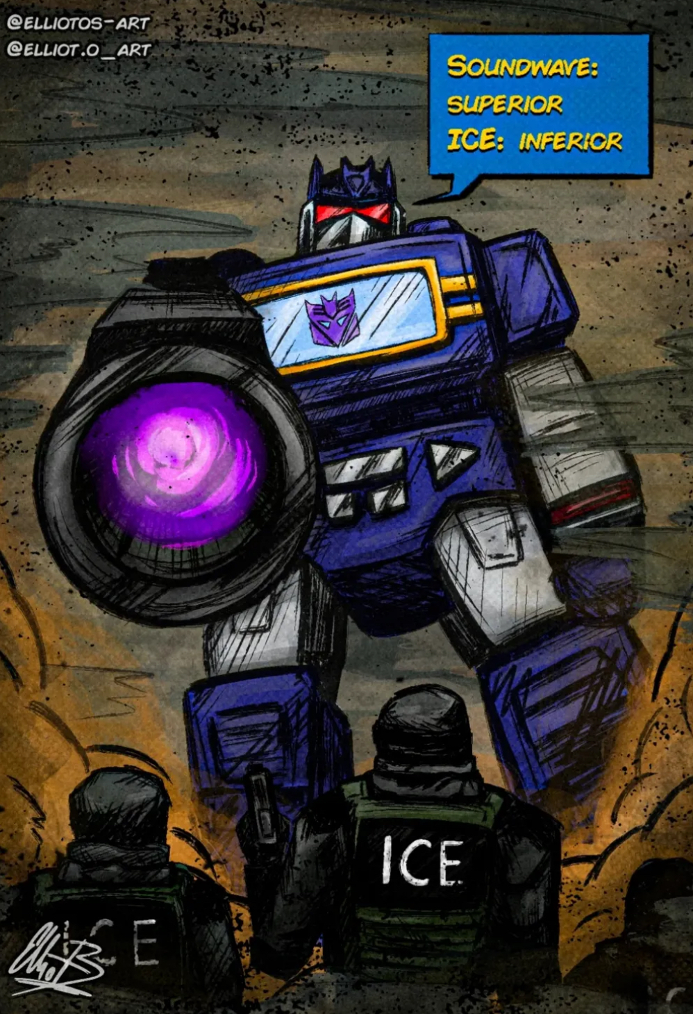 @ELLIOTOS-ART @ELLIOT.O ART :Ε Π SOUNDWAVE: SUPERIOR ICE: INFERIOR ICE
