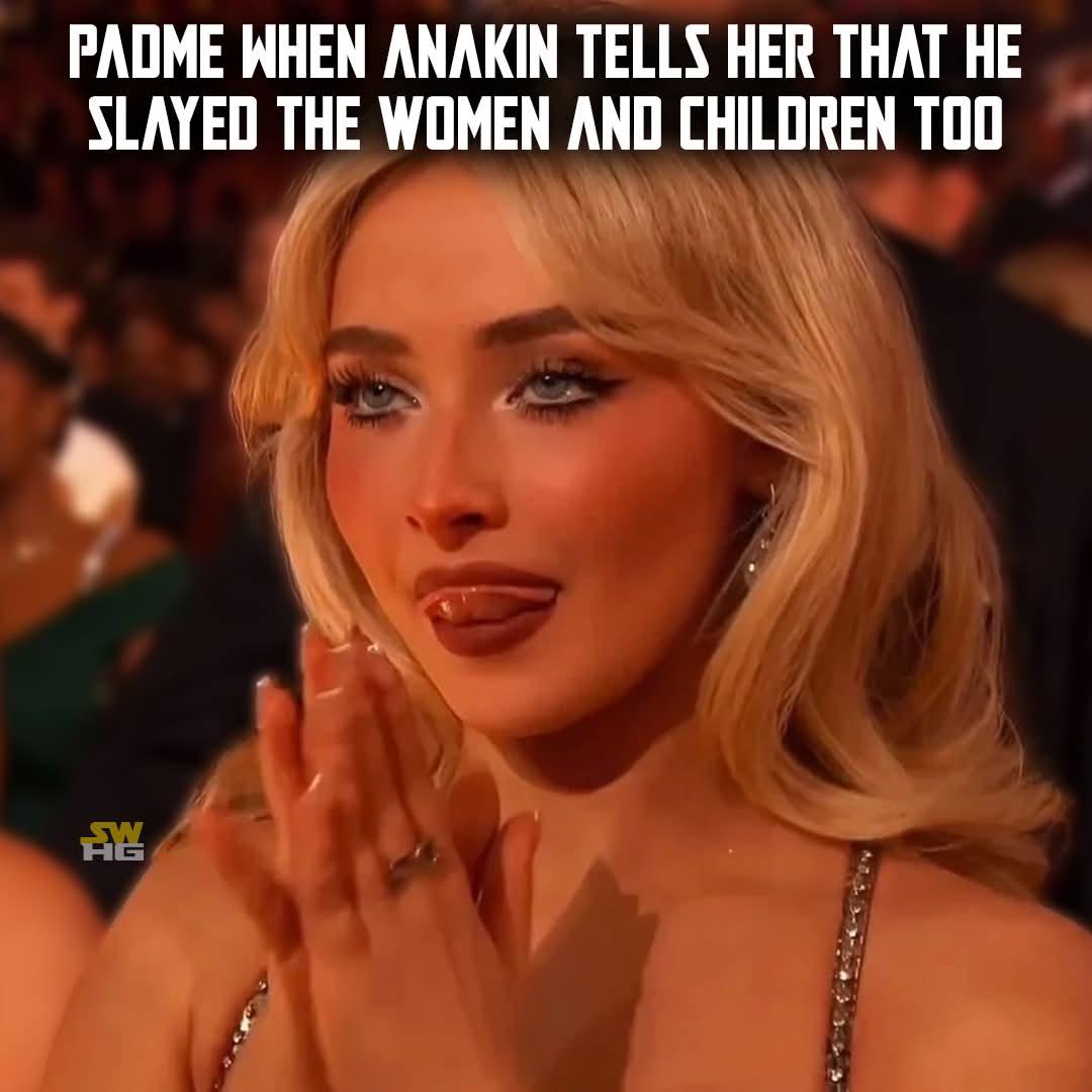 PADME WHEN ANAKIN TELLS HER THAT HE SLAYED THE WOMEN AND CHILDREN TOO 龍