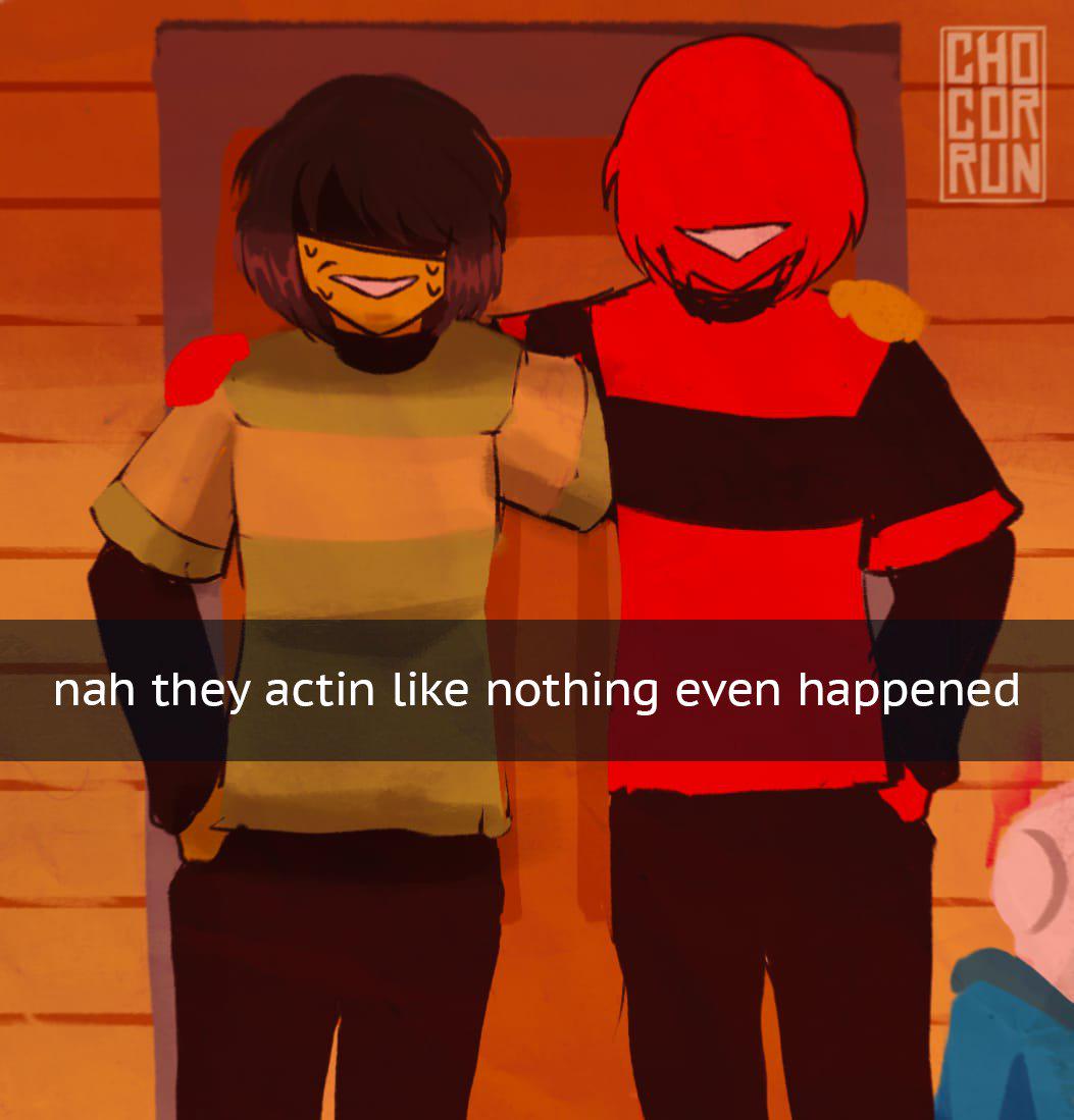 CHO COR RUN nah they actin like nothing even happened