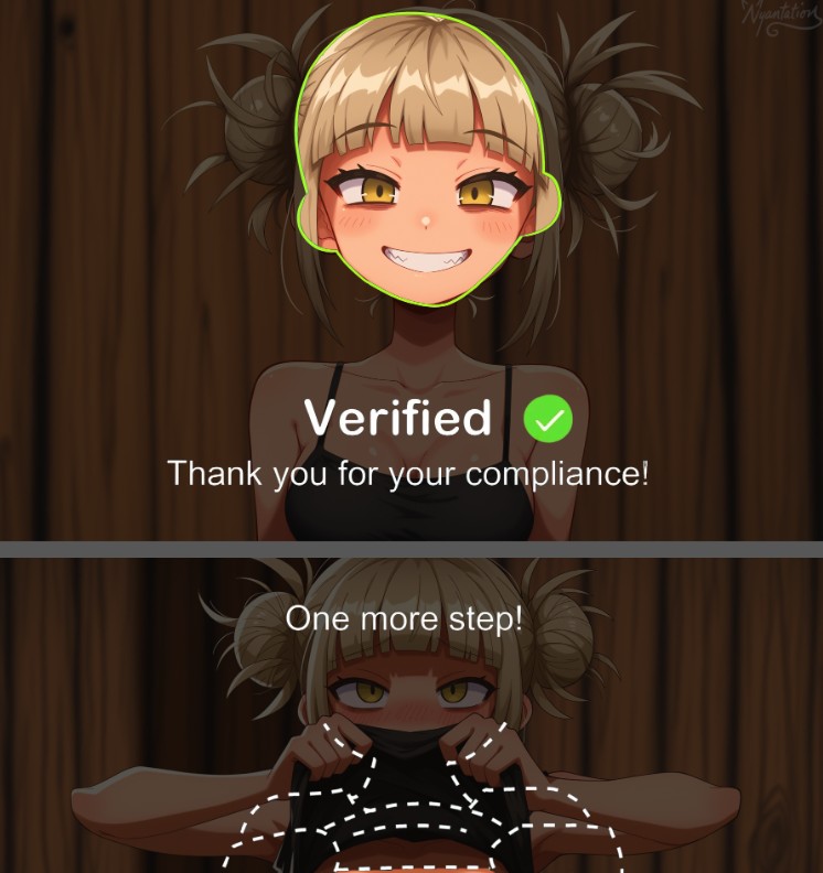 Verified ✔ Thank you for your compliance! One more step! Nyantation