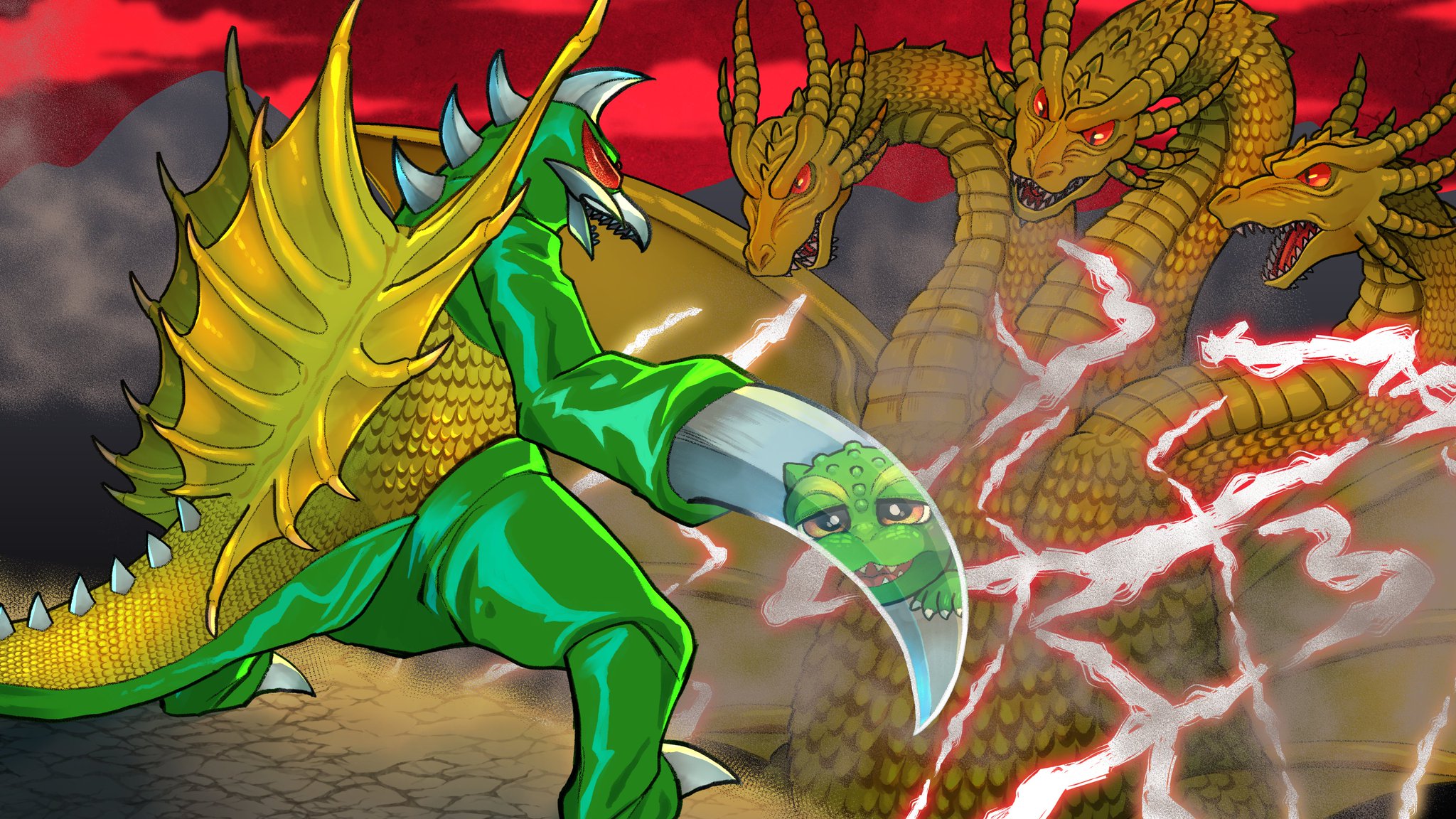 Gigan vs King Ghidorah 