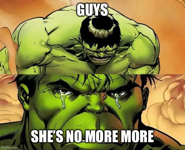 GUYS imgflip.com SHE'S NO.MORE MORE