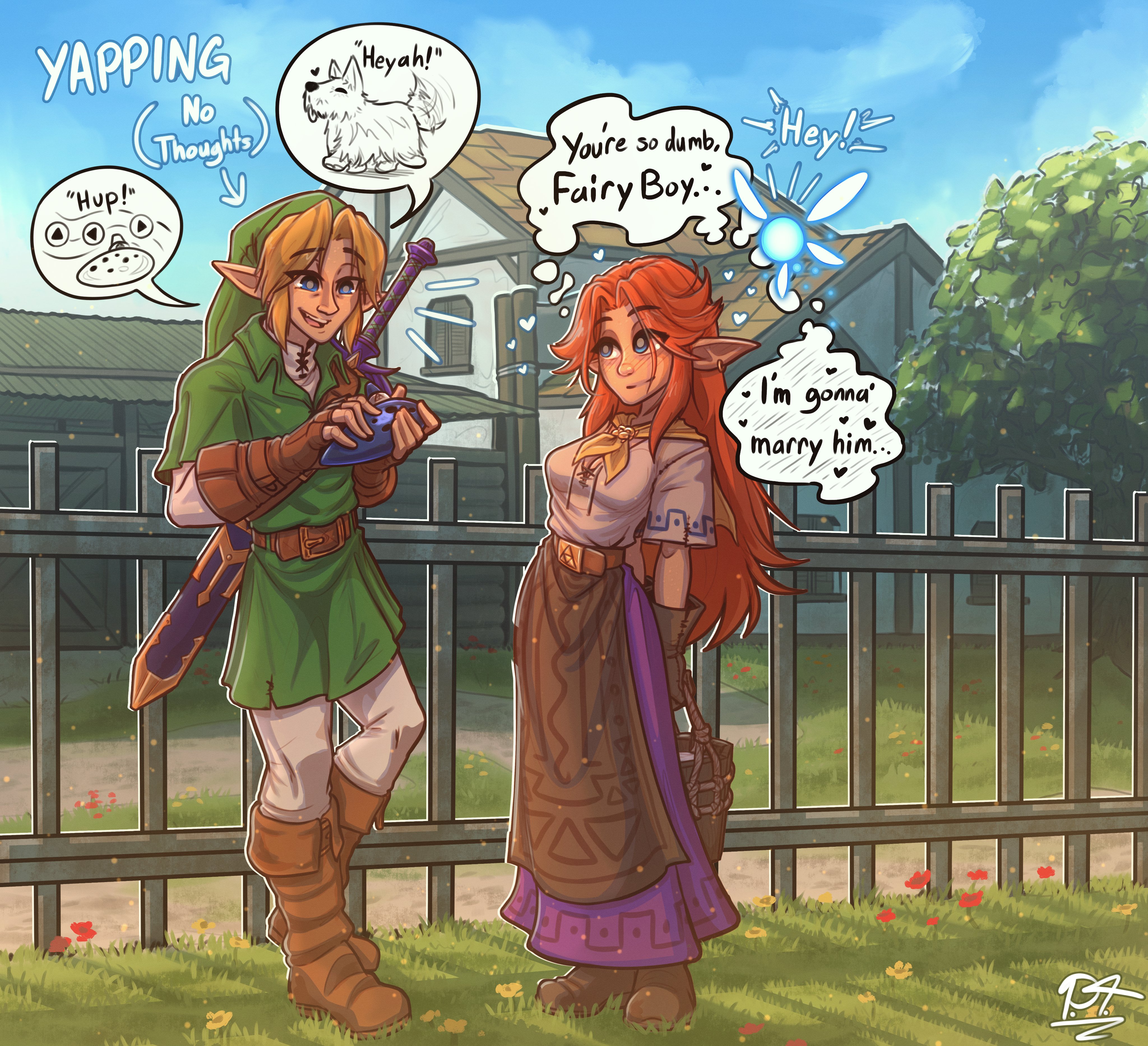 YAPPING (Thoughts) "Hup!" "Heyah!" You're so dumb, Fairy Boy... Hey! I'm gonna marry him... 陞