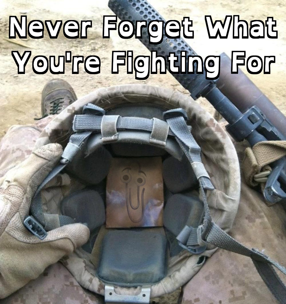 Never Forget What You're Fighting For