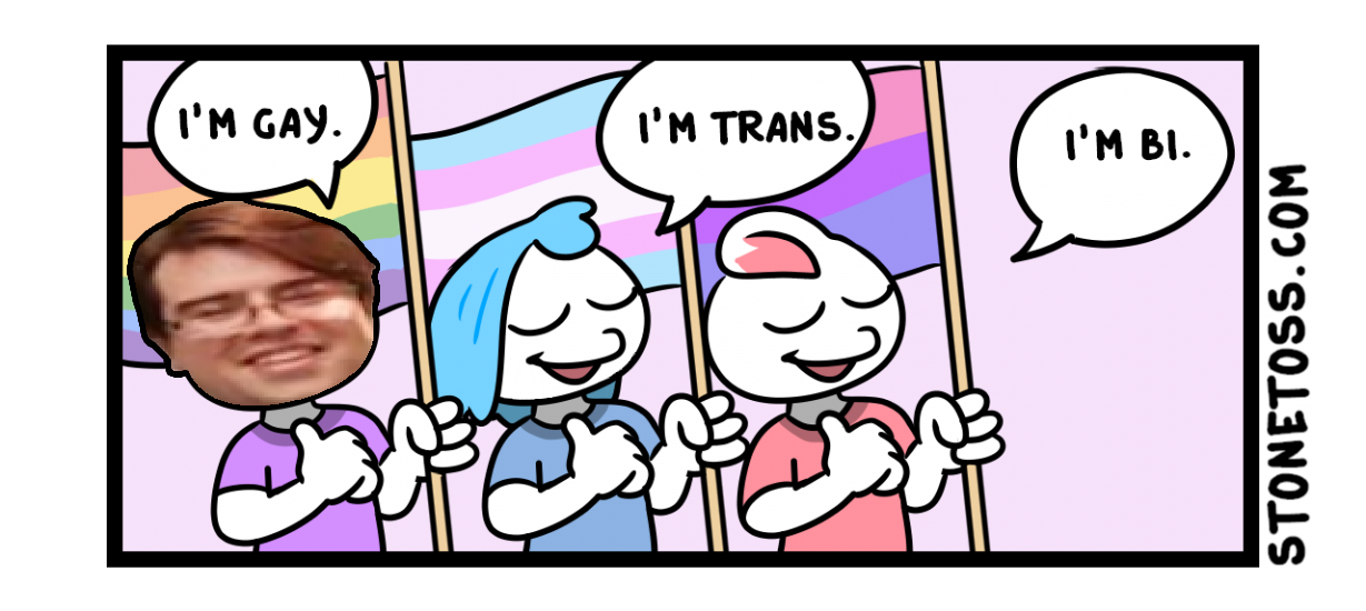 Hans is out and proud!