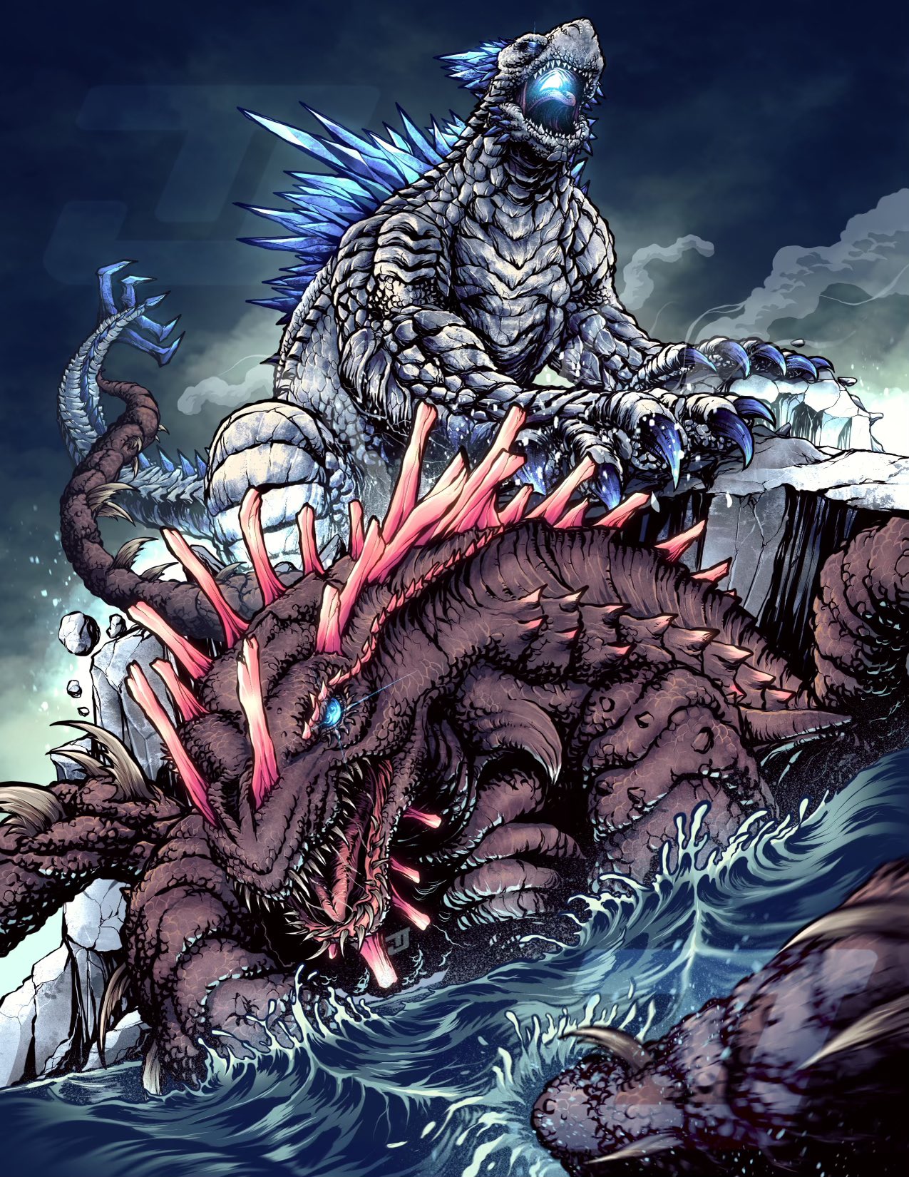 Shimo vs Titan x | Godzilla | Know Your Meme