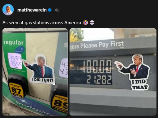 matthewarein ⚫ 4d As seen at gas stations across America regular 3699 3699 I DID THAT! 87 Invigor ners Please Pay First 10000 2 (282 89 PUSH HERE I DID THAT