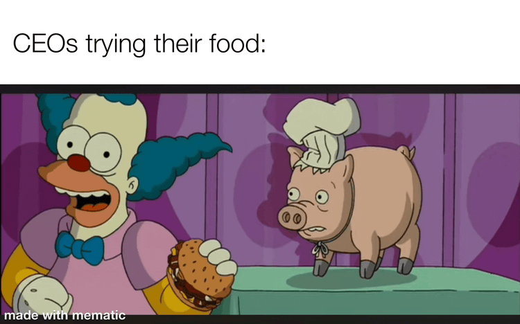 CEOs trying their food: made with mematic