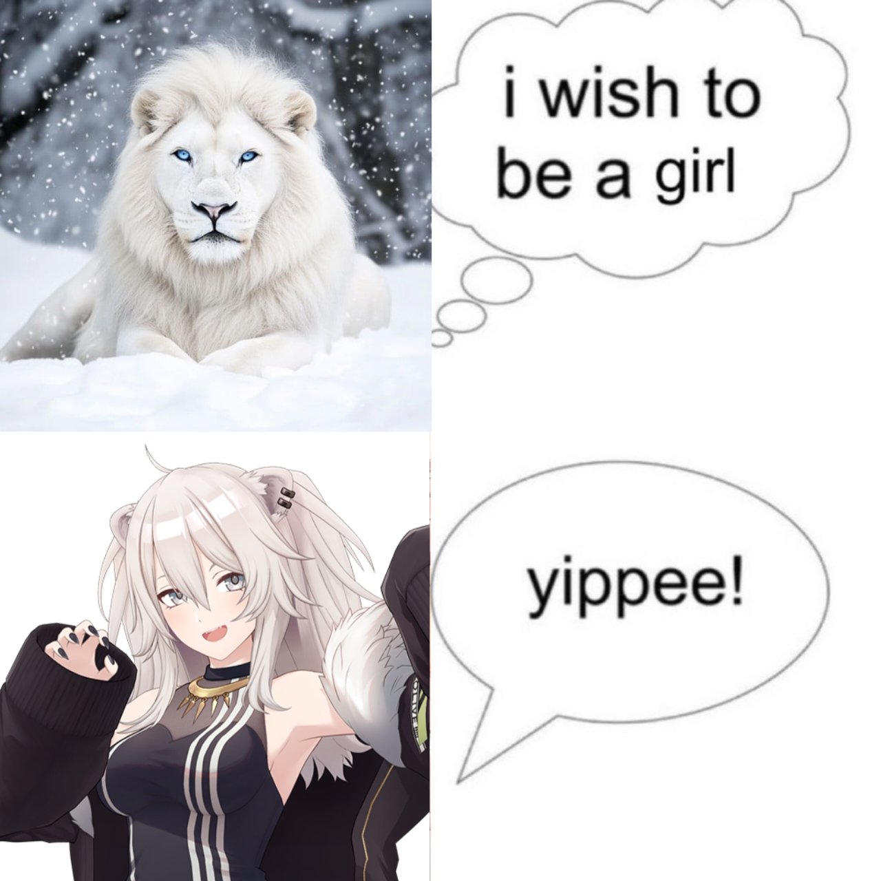 i wish to be a girl yippee!