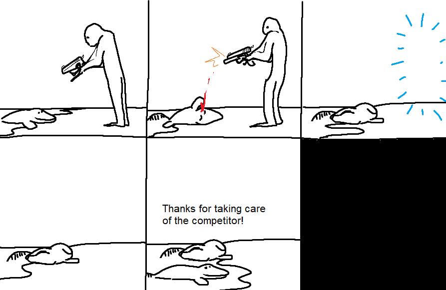 شكر Thanks for taking care of the competitor!