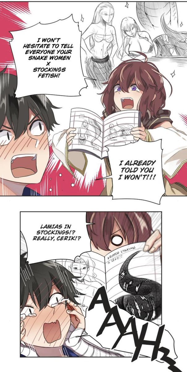 I WON'T HESITATE TO TELL EVERYONE YOUR SNAKE WOMEN X STOCKINGS FETISH! LAMIAS IN STOCKINGS!? REALLY, CERIK!? A I ALREADY TOLD YOU I WON'T!!! *RIPPED STOCKINGS SEXY!!