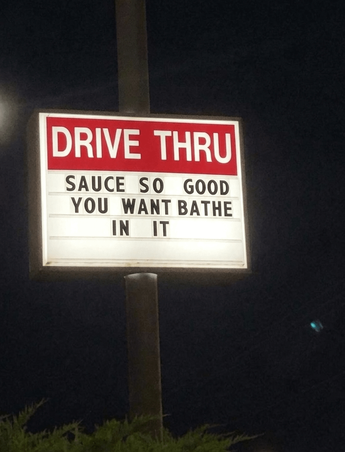 DRIVE THRU SAUCE SO GOOD YOU WANT BATHE IN IT