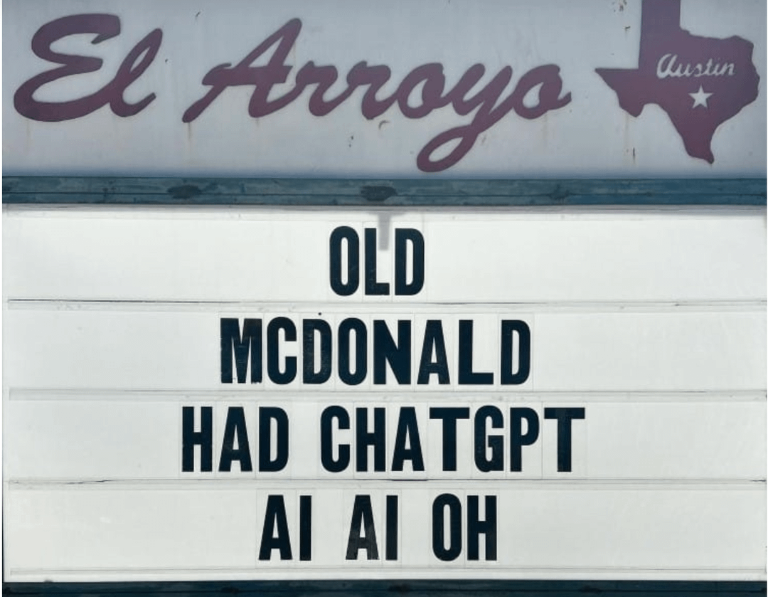 El Arroyo OLD MCDONALD HAD CHATGPT AI AI OH Austin