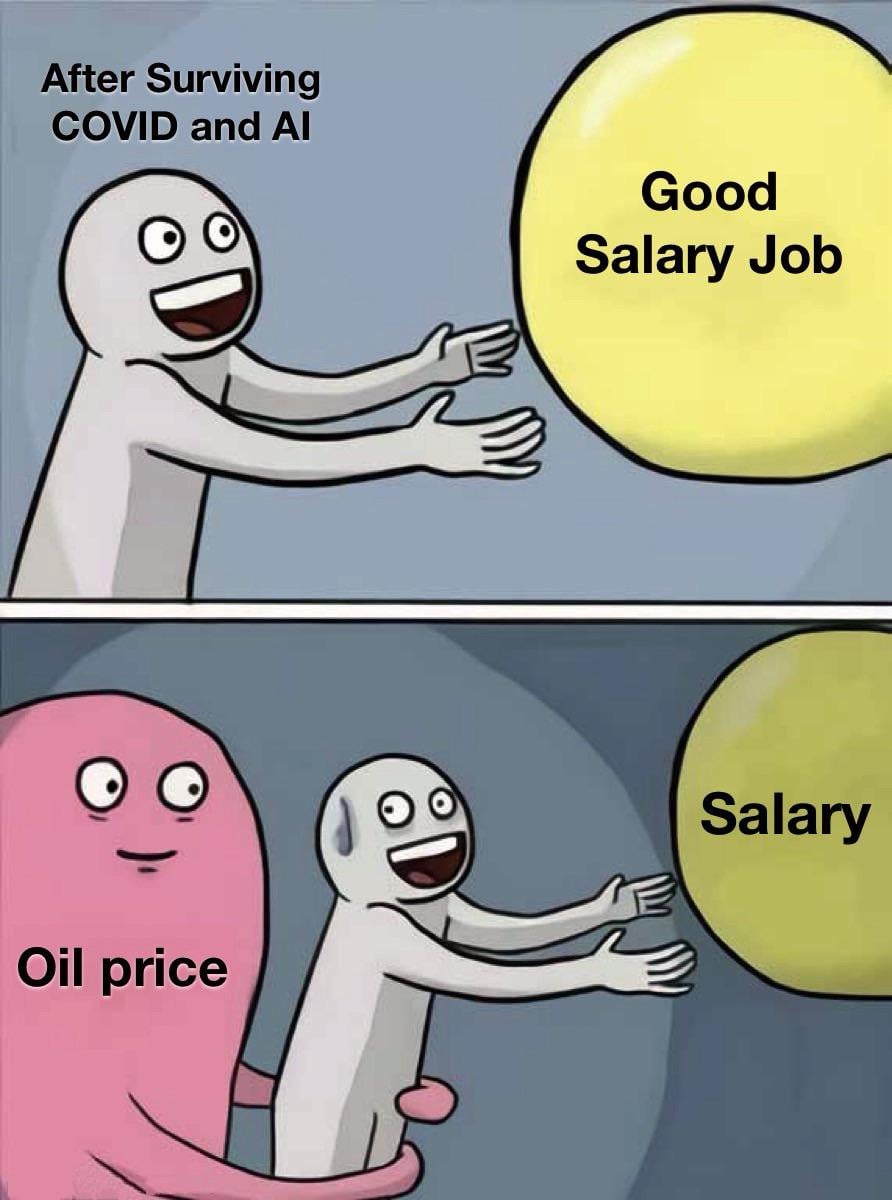 After Surviving COVID and Al Good Salary Job Oil price Salary