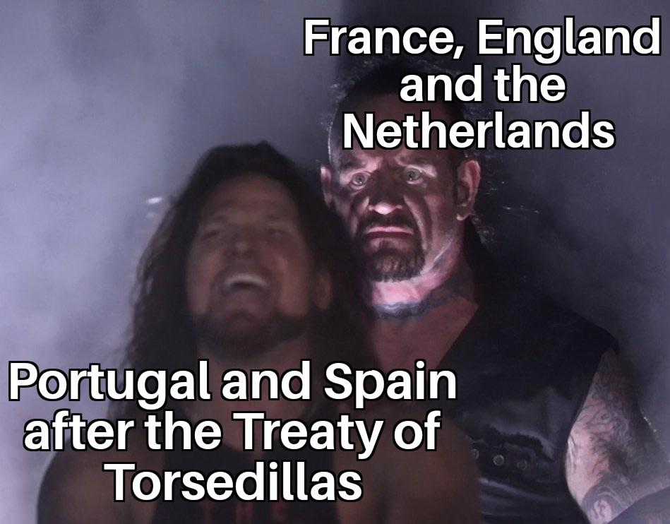France, England and the Netherlands Portugal and Spain after the Treaty of Torsedillas