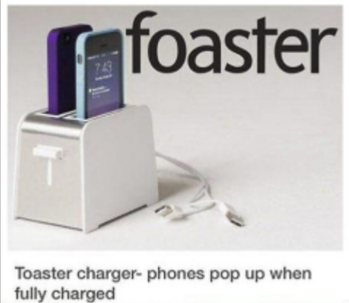 7.49 foaster Toaster charger-phones pop up when fully charged