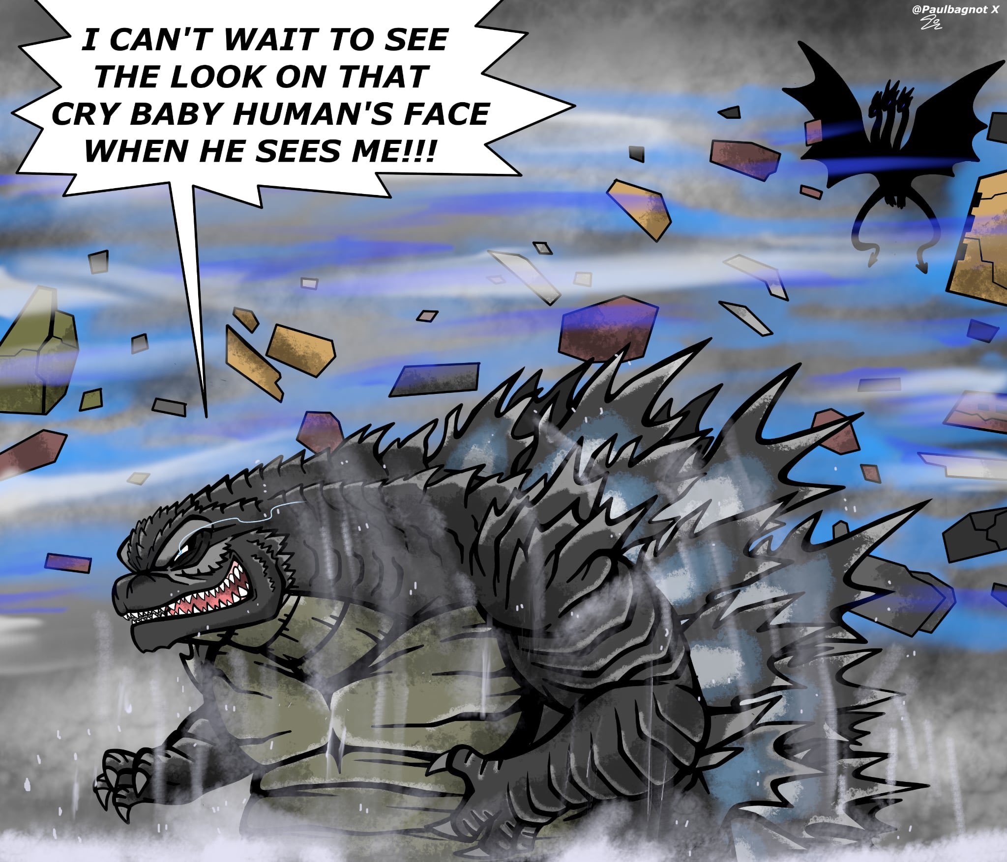 I CAN'T WAIT TO SEE THE LOOK ON THAT CRY BABY HUMAN'S FACE WHEN HE SEES ME!!! ㅁ @Paulbagnot X 22