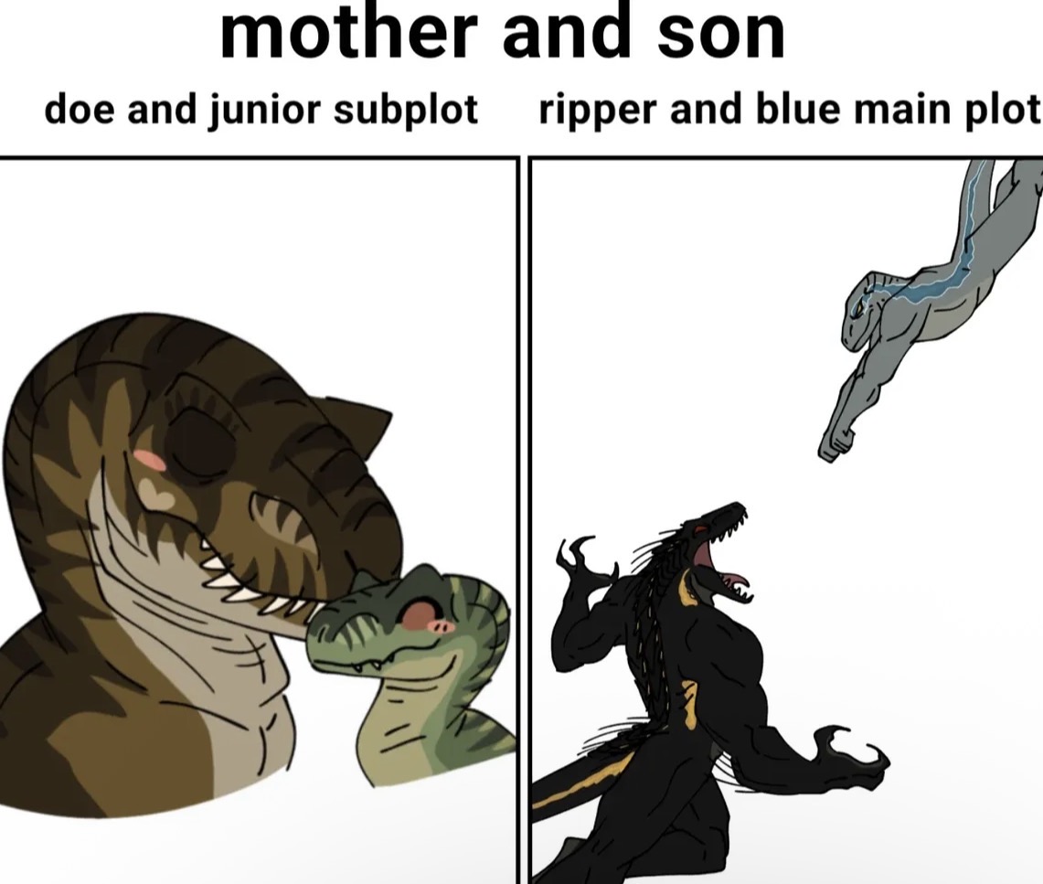 mother and son doe and junior subplot ripper and blue main plot