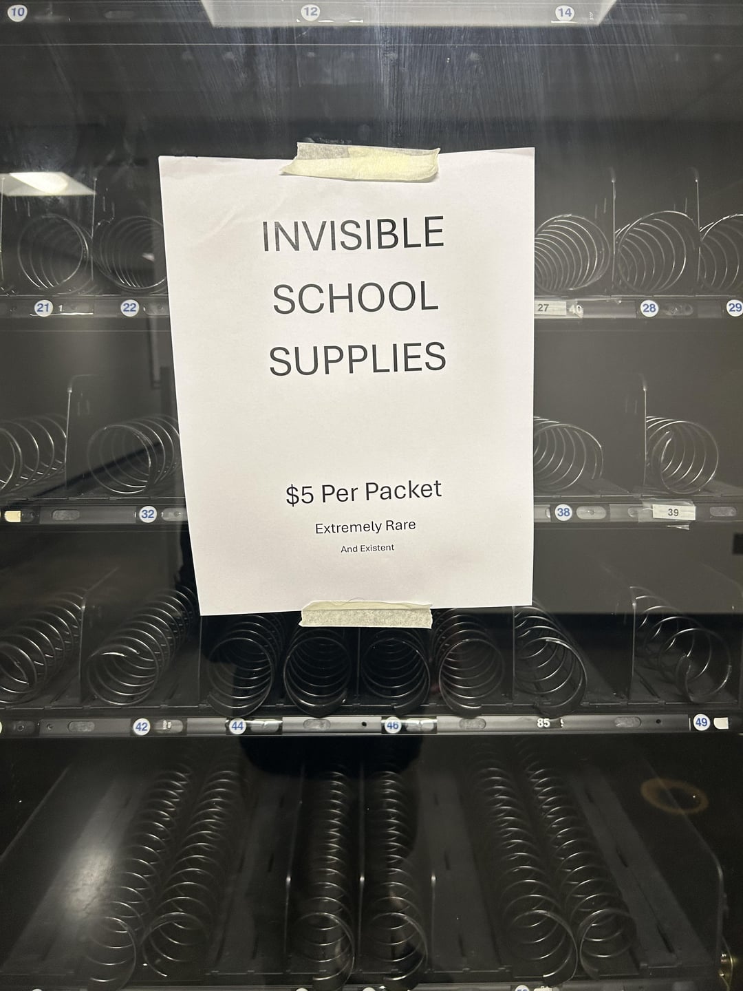 10 INVISIBLE SCHOOL SUPPLIES 32 $5 Per Packet Extremely Rare And Existent 14 27 28 29 38 39 42 44 46 85 49