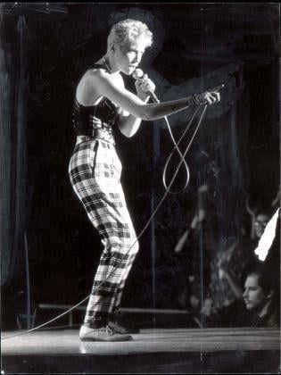 Annie Lennox Of The Eurythmics On Stage During Concert In Groningen Holland, 1984