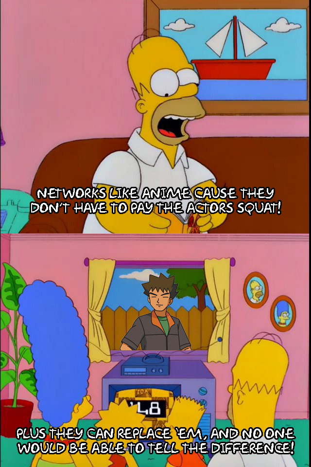 Today's the 20th anniversary of when "The Mastermind of Mirage Pokémon" premiered on Kids' WB; the Pokémon Company's first take on dubbing the anime themselves with a mostly new cast providing... less than stellar results. When the recasting was first announced over 20 years ago, I couldn't help but think of this "Simpsons" moment!