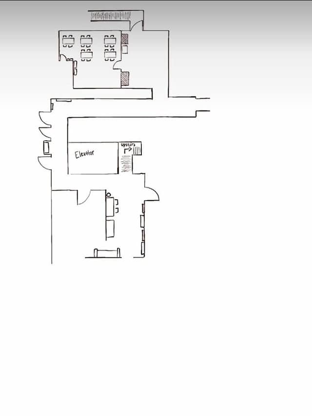 "Stairways and second floor rooms mapped"